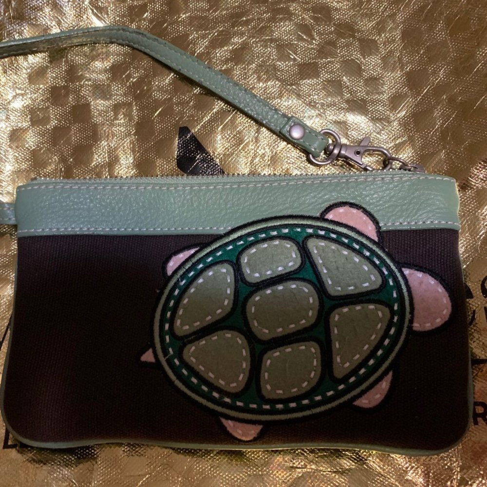 Vintage Paul & Joe (for Target) Turtle Wristlet - Faux Leather & Canvas